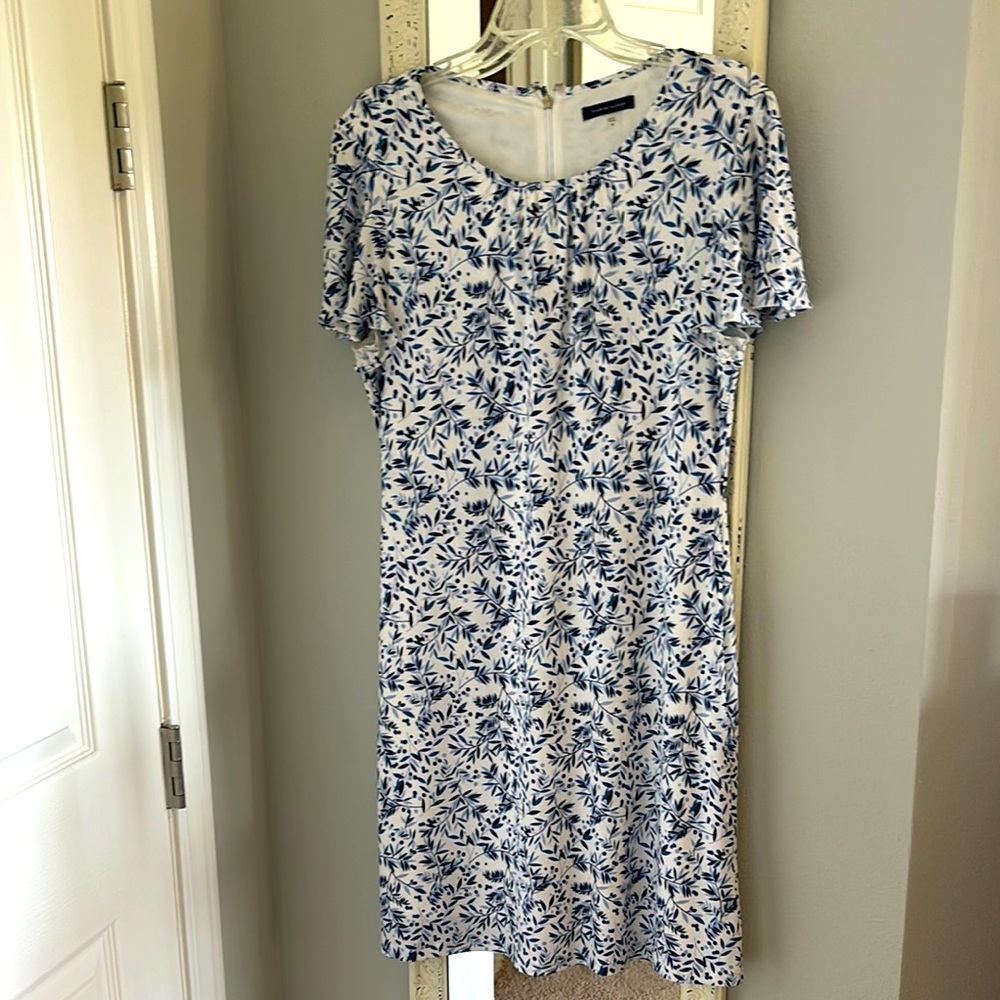 Floral Blue and White Dress